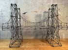 Mid Century Modern Brutalist Wire Sculpture Brooklyn Bridge Jere Mcm Folk Art