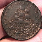 1837 1841 Hard Times Token Van Buren Webster Ship Ht-20 - Xf   extra Fine 
