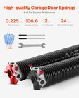 Garage Door Torsion Springs Pair Of 0 225 X 2 X 24 Inch With Winding Bars