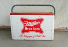 Vintage Miller High Life Metal Beer Cooler Red Cream Ice Chest