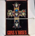 Vintage Guns N  Roses Blacklight Flocked Poster     1988 Funky Enterprises  319