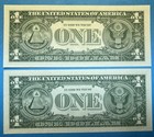 Series 1957  1 Dollar Silver Certificate   Star   Note Sequential Lot Of  2  Unc