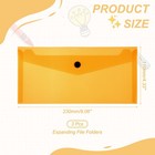 3 Pack A6 Plastic Expanding File Folders With Snap Closure  Orange