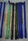Vtg Lot Of 20 Advertising  in   Outside  Glass Swizzle Sticks Stirrers Barware