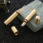 2pcs Brass Portable Toothpick Holder Pocket Box Gold 