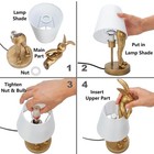 Rabbit Table Lamp Modern Golden Lamp Desk Light Office Bedroom Durable 2 Colors