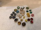 Vintage Lot Of 32-beautiful Buttons-many Colors   Sizes- Moonstone Style 