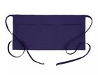 Restaurant Waiter Waitress Barista Half Bib 3-pocket Waist Apron     Purple New
