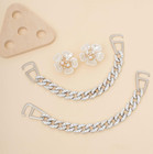 Bling Silver Shoe Charms For Women butterfly Chain For Clogs Shoe Charms   Plast