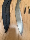 Antique Vintage Nepalese Gurkha Kukri Combat Knife W  Leather Scabbard Sheath