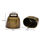 2 Pack Antique Style Metal Cow Bells  Super Loud Horse Sheep Green Bronze