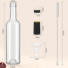 12 Pack 16oz 500ml Clear Glass Wine Bottles With T-top Corks   Liquor Bottles Wi