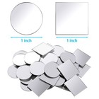 100 Pieces Round Square Mirror Tiles  Mini Size Circle Mirror  Small Square G   