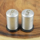 Vintage S p Aluminum Salt Pepper Shakers Silver Made In Usa 1960s Mcm