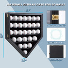 Baseball Display Frame Case Baseball Shadow Box Wall Cabinet Baseball Holders Fo