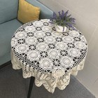 33  Vintage Hand Crochet Lace Tablecloth Square Cotton Table Topper Mat Doilies