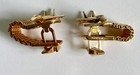 F14 Tomcat Gold Tone Mesh Cufflinks Aviation Navy Fighter Plane Military