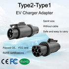 Type2-type1 Ev Charger Adaptor Converter Iec62196 To J1772 32a 7kw Ac Adaptor