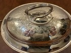 Victorian Covered Silver Plate Warmer Tureen X 2 Inserts 1870   s 1880   s Unmarked