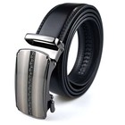 Genuine Leather Mens Ratchet Belts For Men Adjustable Automatic Buckle Casual S7