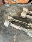 Vintage Antique Pair Of Cast Iron Spring Grip Dumbbells  3lb Each