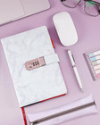Marble Diary With Lock For Girls And Women  Lockable A5 Secret Journal Set 30   