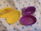 Vintage Hen Duck Candy Holder Plastic Yellow Rosbro Rosen Yellow Purple Retro