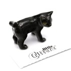 Little Critterz Cat - Black Kitten  onyx  Animal - Miniature Porcelain Figurine