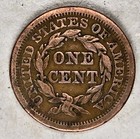 1853 Braided Hair Large Cent  - Full Liberty - Very Nice Fine Grade 