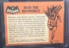 1966 Topps Batman Black Bat   Card  8-into The Batmobile 