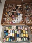Large Lot Vintage Spools Sewing Thread   Bobbins Trim Facing Binding