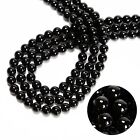 Black Onyx Smooth Round Beads 4mm 6mm 8mm 10mm 12mm 14-20mm 15 5  Strand