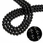 Black Onyx Smooth Round Loose Beads 4mm 6mm 8mm 10mm 12mm 14-20mm 15 5  Strand