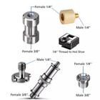 Camera Screw Mount Set 26pcs 1 4  And 3 8  Converter Threaded Screws Adapter