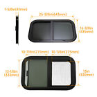 24  X 15  For Camper Cargo Trailer Horizontal Slider Rv Window W  Screen Black