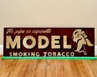 Vintage Model Smoking Tobacco Single-sided Tin Sign For Pipe Or Tobacco 1940s
