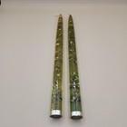 Mcm Hempstead Creations Lucite Taper Green Gold Fleck Candles Lot 2 Vintage 12   