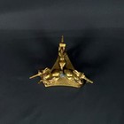 Vintage Brass Triple Unicorn Figurine Statue Horse Mythology Decor