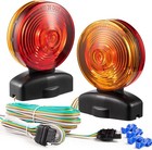 12v Magnetic Trailer Tow Lights Kit Two Sided Red   Amber For Rv Truck Car Bike
