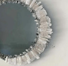 18  Customize Crystal Selenite Stone Wall Hanging Mirror - Luxurious Home Decor