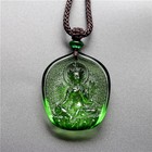    green Tara Glass Amulet Tibetan Buddhist Custom Pendant   