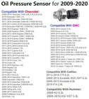 12673134 Oil Pressure Sensor For 2009-2020 Chevy Chevrolet Silverado 1500 250   