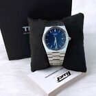 Men Tissot Classic Prx 316l Blue Stainless Steel Watch T137 410 11 041 00  40mm 