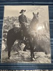 Vintage Hand Signed Photo Of Lash La Rue With Horse Rush 1940 s