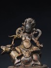 8 3  China Antique Tibet Tibetan Buddhism Temple Bronze Gilt Vajra Buddha Statue