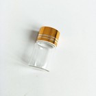 10pcs 16x26mm Tiny Mini Small Clear Bottles Glass Vials 2 0ml 1 2 Clear gold 