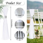 26 Sets Large Extended Wedding White Pew Bows Tulle Wedding Aisle Decorweddin   