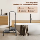 2 Step Stool With Handle For Elderly With Slip Resistant Step For Adults