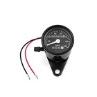 Universal Motorcycle Black Shell Dual Tachometer Odometer Speedometer Gauge