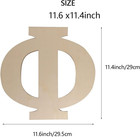 Wooden Greek Letters  Unfinished 11 Inch Alphabet For Diy Crafts  Wood Letters W
